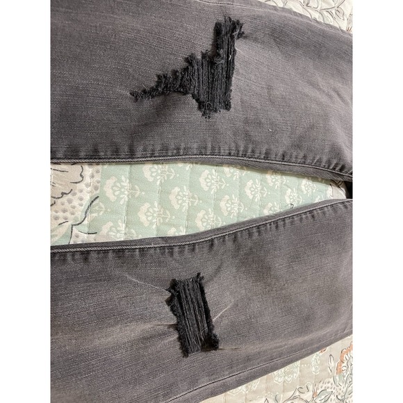 NWT Madewell 9" Mid-Rise Black Skinny Jeans Raw Hem Distressed Women's Size 24P‎ - Picture 16 of 16